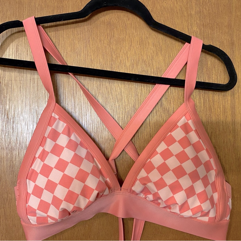 Kona sol checkered bikini top